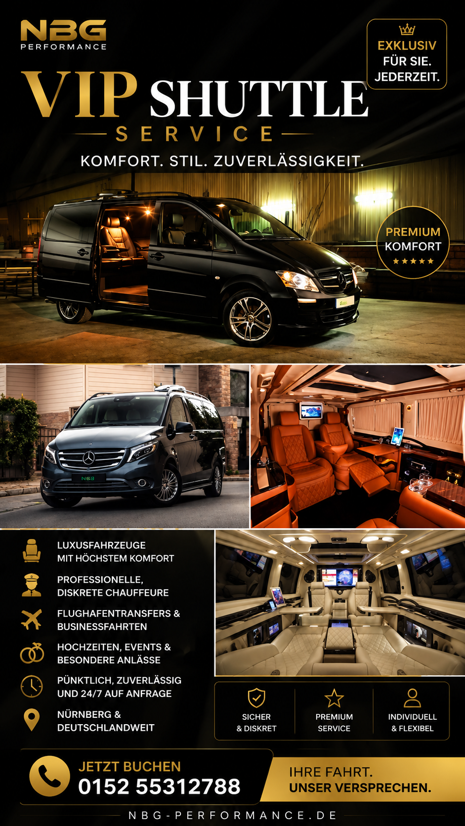 NBG Performance VIP Shuttle Service – Premium Komfort